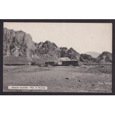 ESTACION DE FERROCARRIL ANTIGUA TARJETA POSTAL USPALLATA MENDOZA TRENES